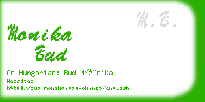 monika bud business card